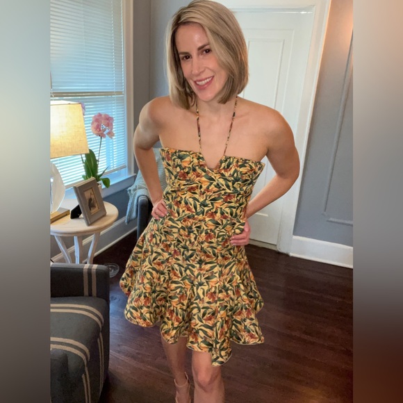 AGUA BY AGUA BENDITA
Anturio Monarca Linen Halter Mini Dress - Picture 4 of 12